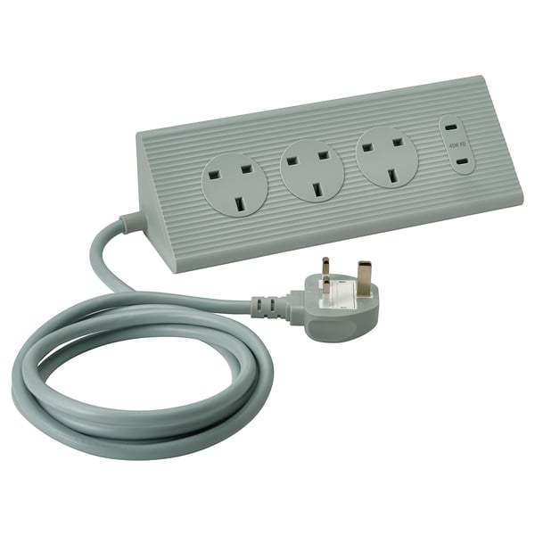 SKOTAT Extension cord, green, 1.8 m