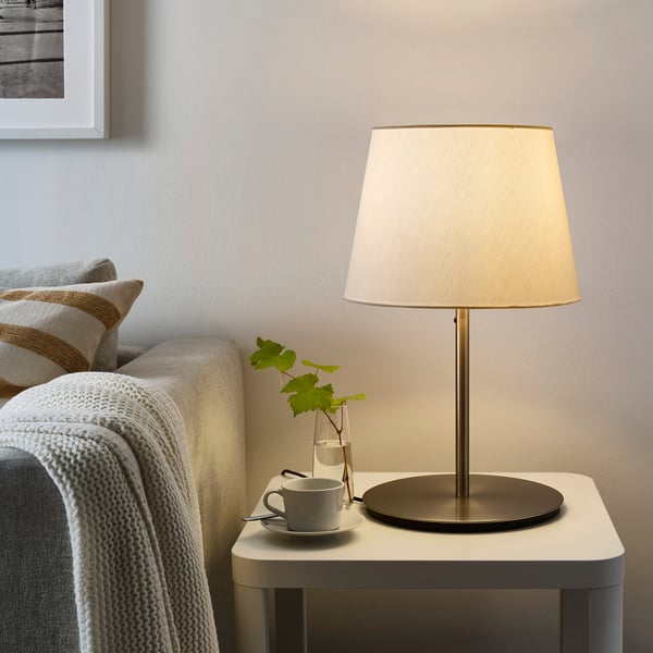 SKOTTORP Lamp shade, white, 33 cm