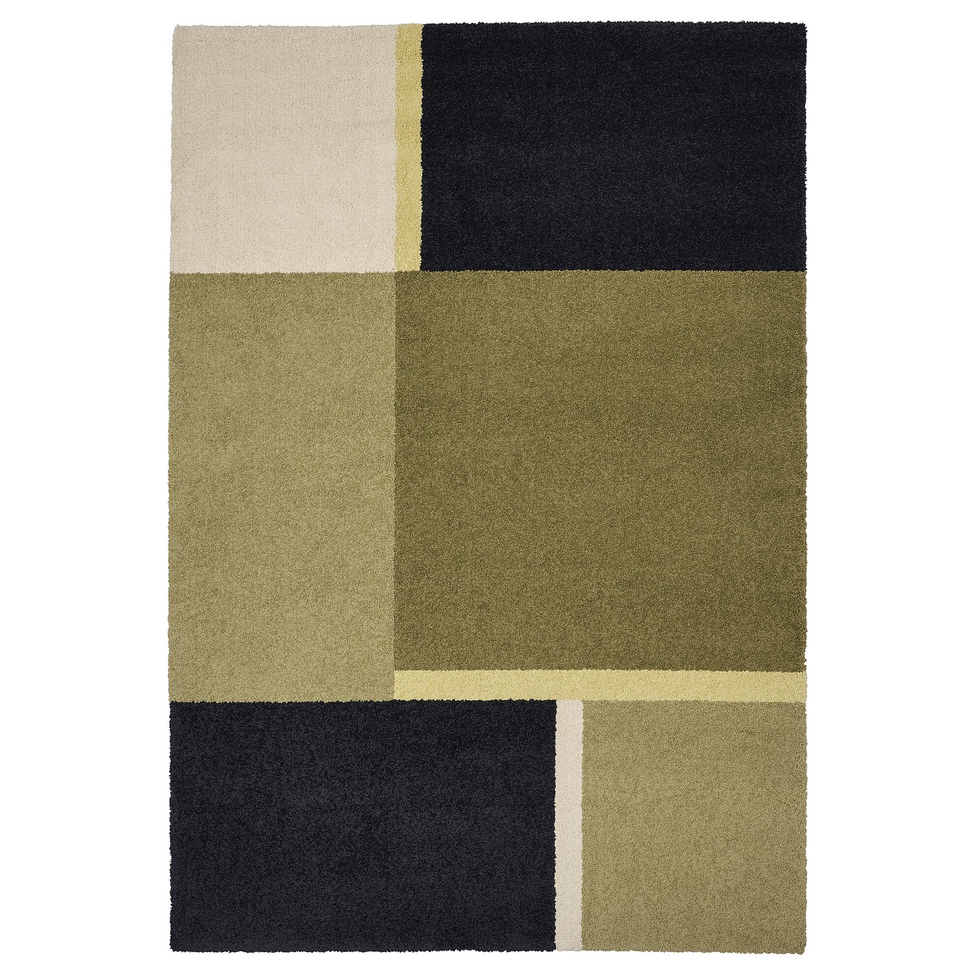 SKRIFTSPRÅK rug, low pile, beige-green/dark blue, 200x300 cm - IKEA