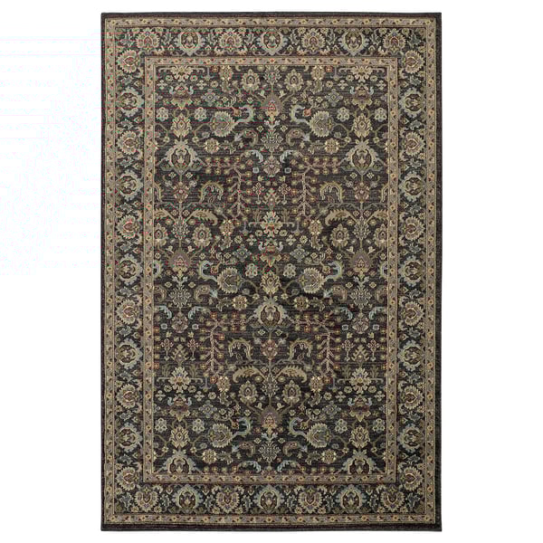 SKULDELEV Rug, low pile, dark grey, 160x240 cm