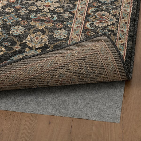 SKULDELEV Rug, low pile, dark grey, 160x240 cm