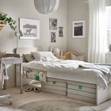 SLÄKT Headboard with cover, Vissle beige