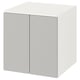 SMÅSTAD / PLATSA Cabinet, white grey/with 1 shelf, 60x57x63 cm