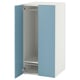 SMÅSTAD wardrobe, light blue, white top, adjustable shelves, soft-close doors, steel hardware.
