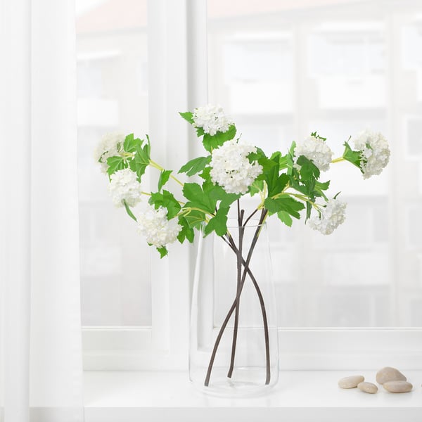 SMYCKA Artificial flower, snowball/white, 60 cm