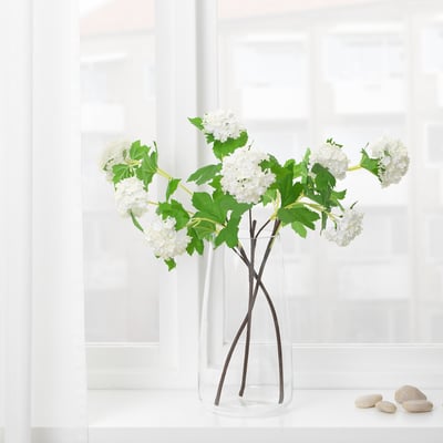 SMYCKA Artificial flower, snowball/white, 60 cm