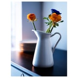 SOCKERÄRT Vase/jug, white, 16 cm