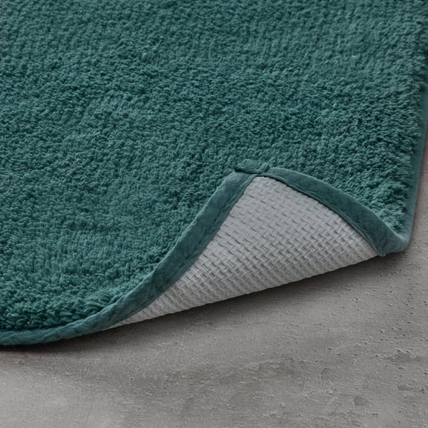 SÖDERSJÖN Bath mat, grey-turquoise, 50x80 cm