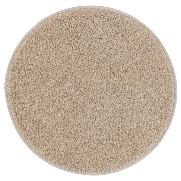 SÖDERSJÖN Bath mat, light beige/round, 55 cm