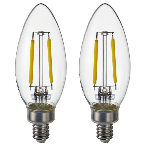 SOLHETTA LED bulb E14 250 lumen, chandelier/clear