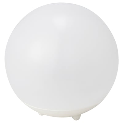 SOLVINDEN LED solar-powered floor lamp, outdoor/globe white
