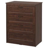 SONGESAND Chest of 4 drawers, brown, 82x104 cm