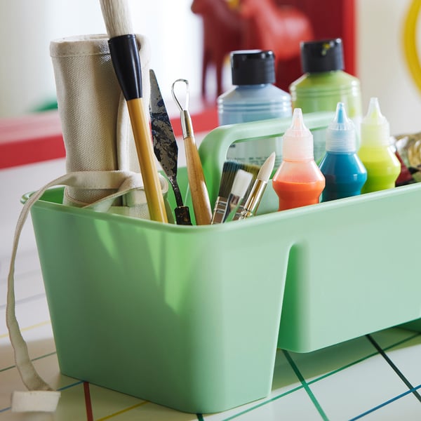 STACKSTOD Desk organiser, light green, 32x18x16 cm