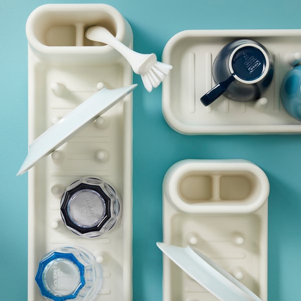 STÄMLING Dish drainer, off-white, 48 cm