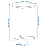 STENSELE Bar table, anthracite/anthracite, 70 cm