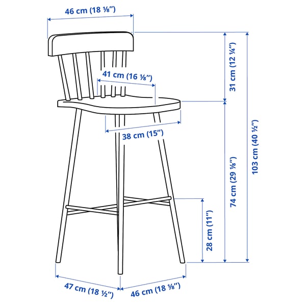 Illustration with measurements for the product: STENSELE.