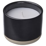 STÖRTSKÖN Scented candle in ceramic jar, Berries/black, 25 hr