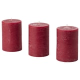 STÖRTSKÖN Scented pillar candle, Berries/red, 30 hr