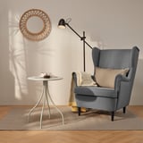 TÅNEBRO Side table, in/outdoor/light grey-beige, 46 cm