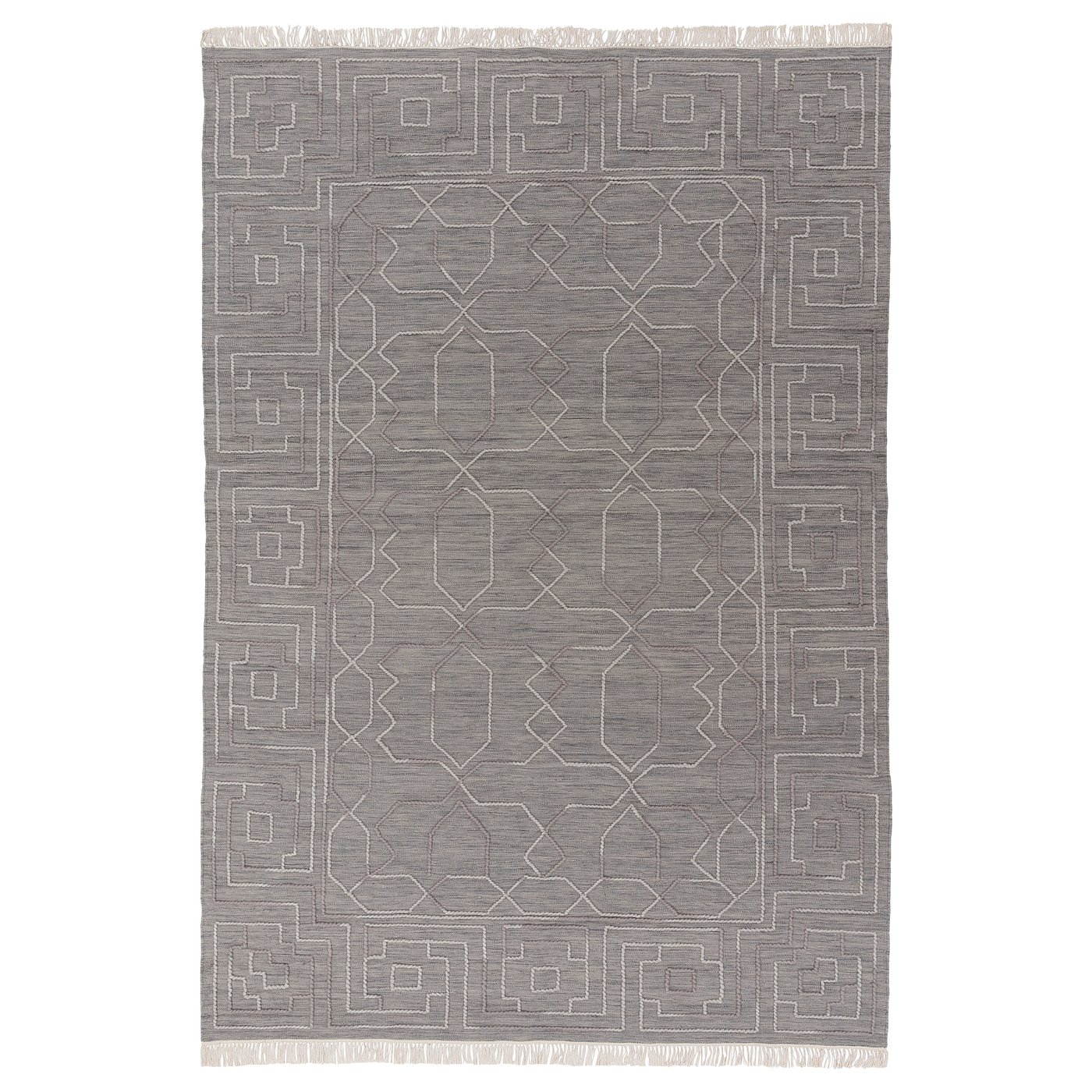 TÅRGRÄS rug, flatwoven, dark grey/handmade, 170x240 cm - IKEA