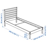 TARVA Bed frame, white stained/Luröy, 120x200 cm
