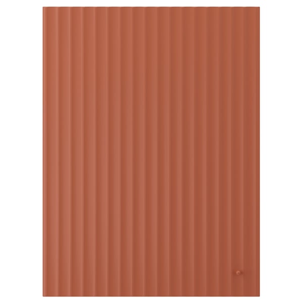 TERRSJÖ Door, red-brown wave pattern, 60x80 cm