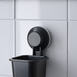 TISKEN Toothbrush holder with suction cup, black
