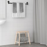 TISKEN Towel rack with suction cup, black