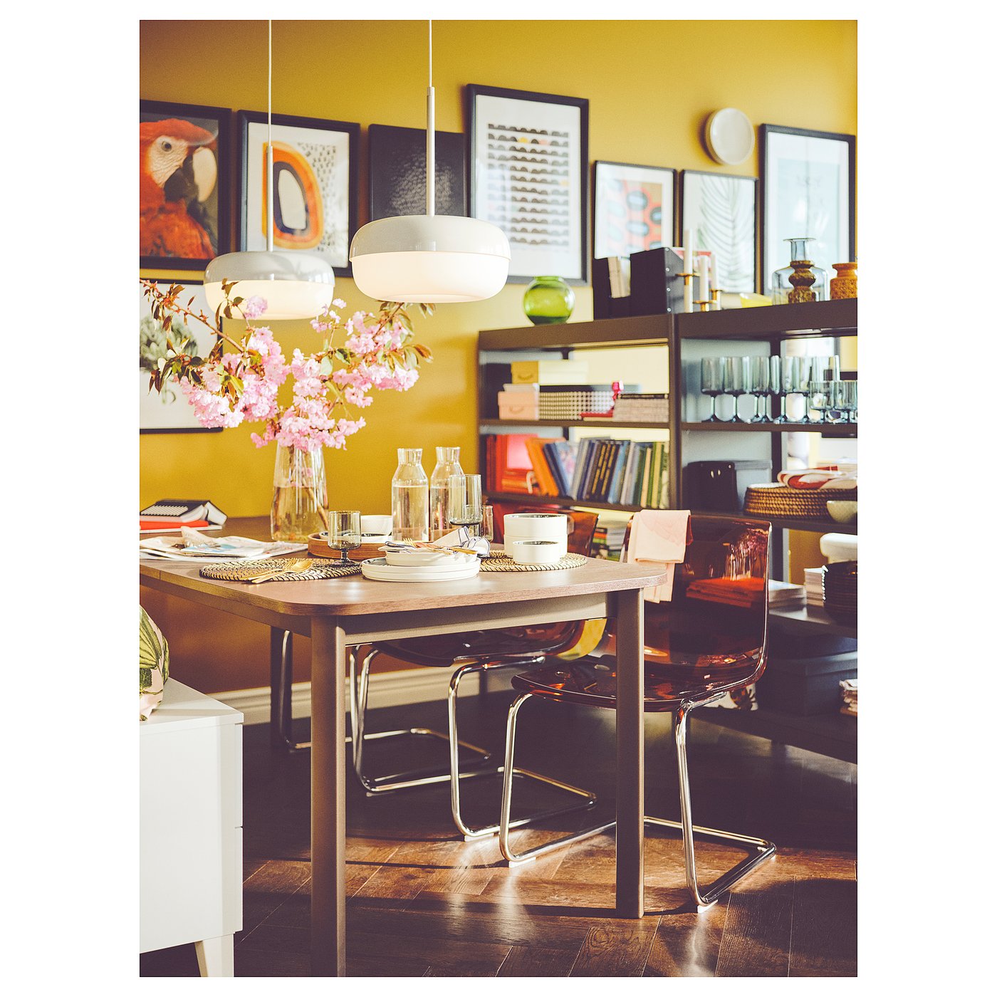 IKEA ダイニングチェア TOBIAS トービアス Brown red TOBIAS chair, brown-red/chrome plated - IKEA