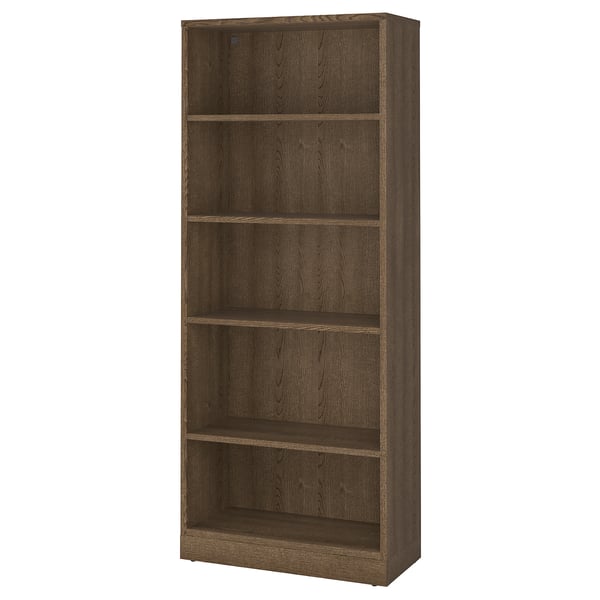 TONSTAD Bookcase, brown stained oak veneer, 82x37x201 cm