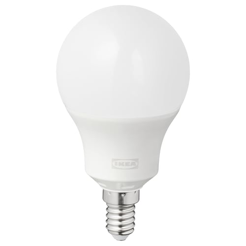 TRÅDFRI bulb, white, spherical, smart led.
