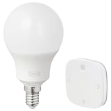TRÅDFRI / STYRBAR Starter kit, smart wireless dimmable/colour and white spectrum globe, E14