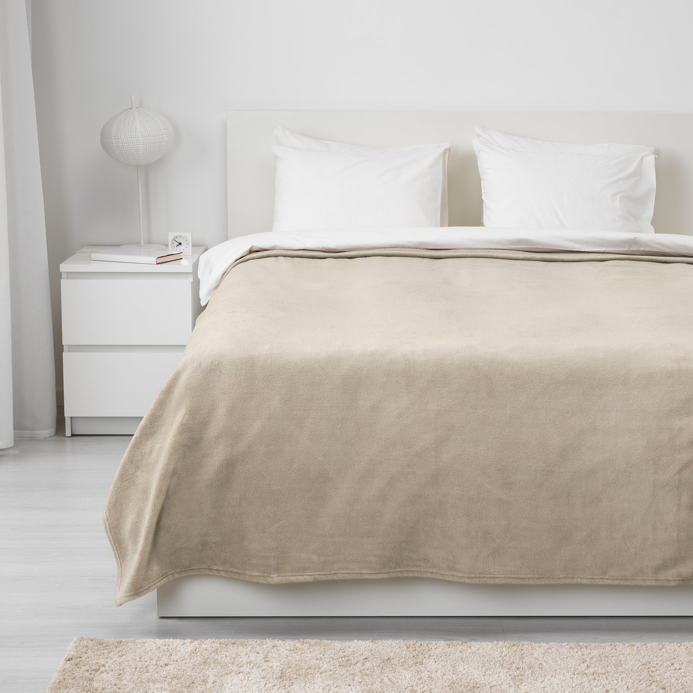 TRATTVIVA Bedspread, beige, 230x250 cm 