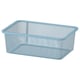 TROFAST light blue mesh storage box, steel with diamond pattern.