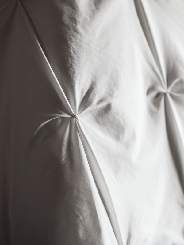 TRUBBTÅG Duvet cover and 2 pillowcases, white, 240x220/50x80 cm