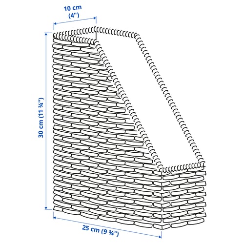Illustration with measurements for the product: TRUMMIS.