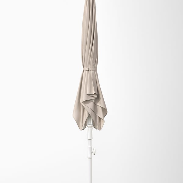 TVETÖ Parasol, tilting/grey-beige white, 180x145 cm