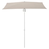 TVETÖ Parasol, tilting/grey-beige white, 180x145 cm