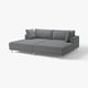 UPPÅKRA grey l-shaped sectional sofa, modern design with plush cushions.