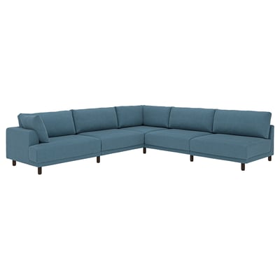 UPPÅKRA Modular corner sofa, 6 seat, with open end, right/Axvall dark grey-blue
