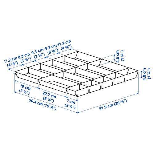 Illustration with measurements for the product: UPPDATERA.