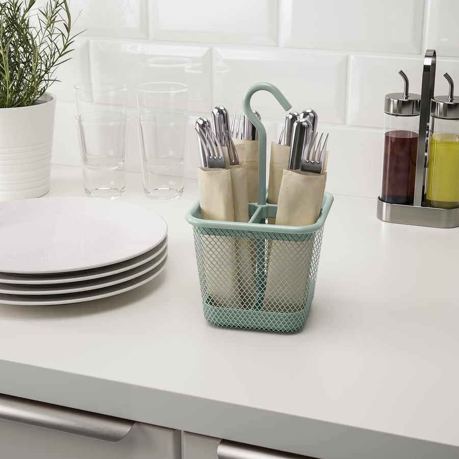 UPPDATERA cutlery caddy, pale green, 12x12 cm IKEA