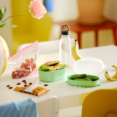 UTBJUDA Stackable lunch box for dry food, light green