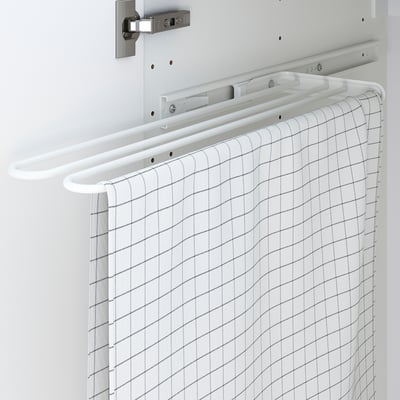UTRUSTA Towel rail, white, 16 cm