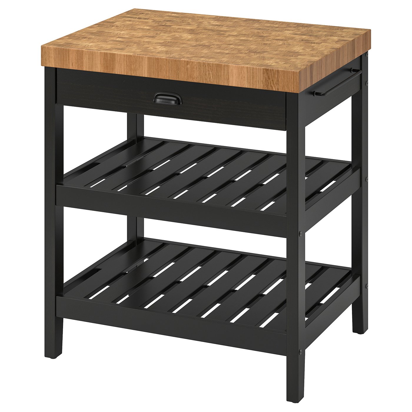 【極美品】IKEA VADHOLMA アイランドキッチン＋ラック VADHOLMA ヴァドホルマ ラック アイランドキッチン用, ブラック - IKEA