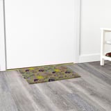 VÄGKURVA Door mat, indoor, multicolour/floral pattern, 40x60 cm