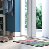 VÄNDPLATS Door mat, multicolour/stripe, 40x60 cm