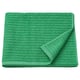 Bright green VÅGSJÖN towel, folded, textured with ribbed design, 100% cotton.