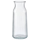 VARDAGEN Carafe, clear glass/patterned, 1.0 l
