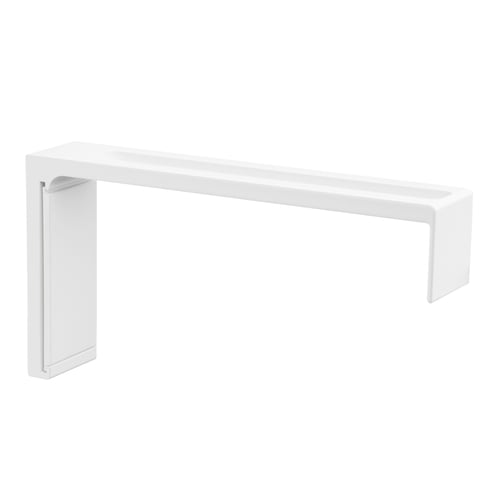 VIDGA white wall bracket, simple design, modern style, aluminium material, rectangular shape.